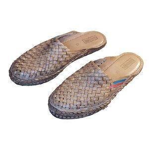 Mohinders Sundance Slides Women's Size 11 Brown Woven Leather Sandal Fisherman